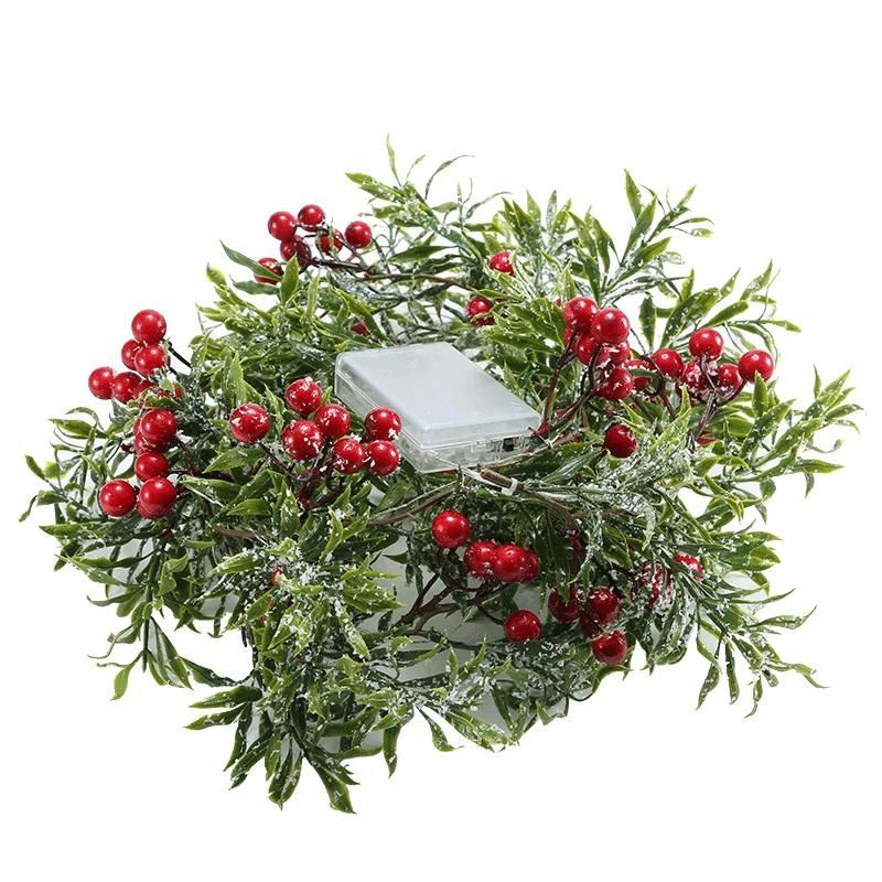 2 Meter 20 Led String Light Outdoor Christmas Pine Leaves