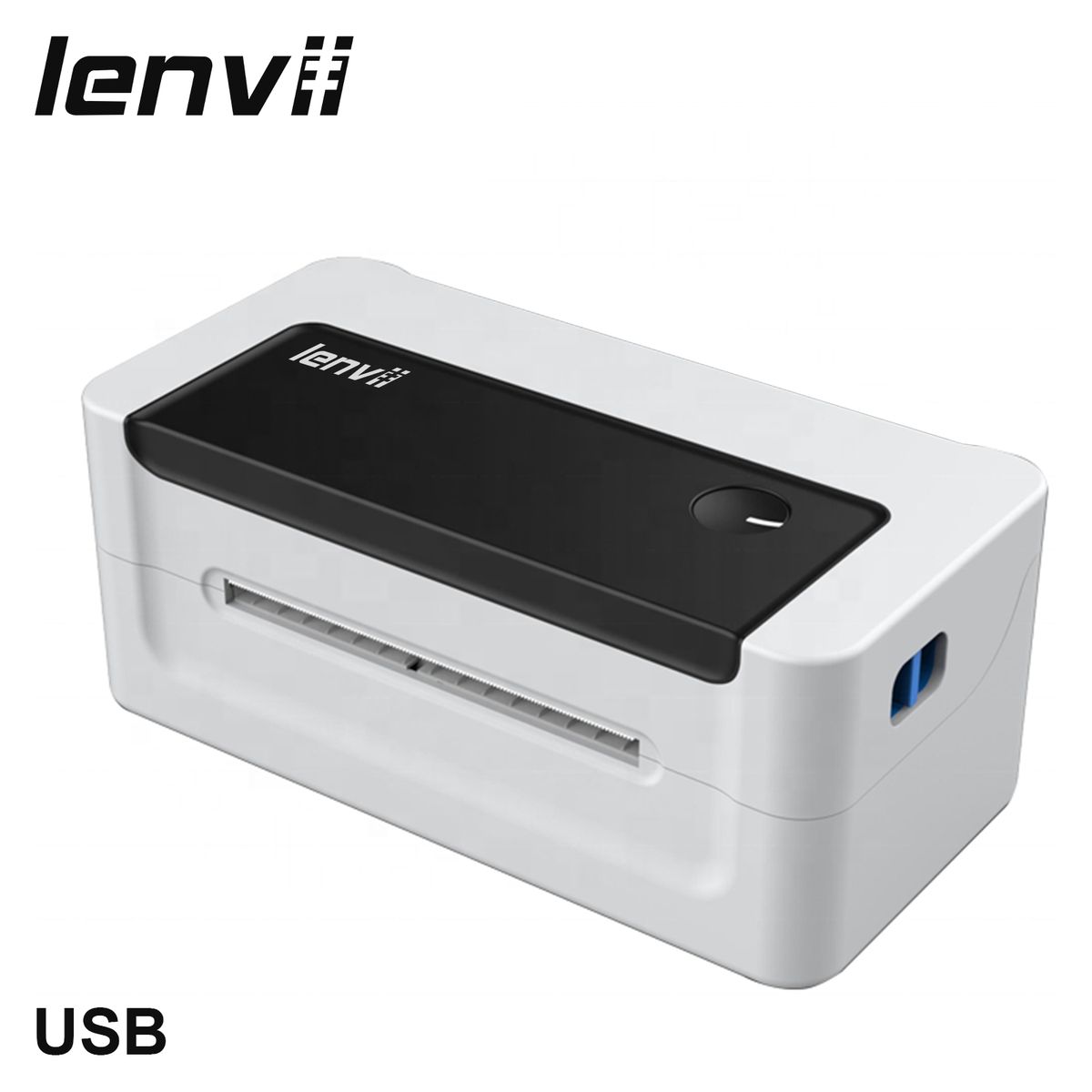 1200 Thermal Label Printer - Desktop Barcode Printer-Monochrome-Label Print Width 108MM/4 X 6IN -Print Speed 5 IN/S-203 DPI Resolution-Wired USB Connection