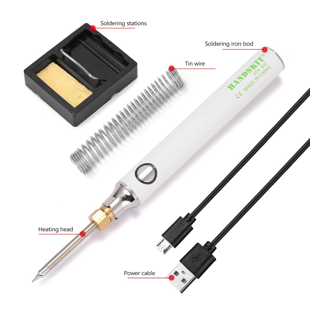 USB Charging  Electric Soldering Iron Kit 5V 8W
