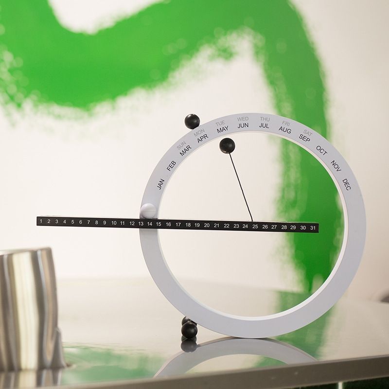 Manual Manual Calendar Ornament Creative Gift Home Decorations(Black And White)