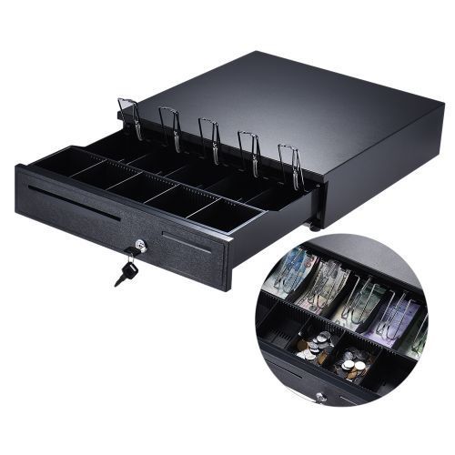 Heavy Duty Electronic Cash Drawer Box Case Storage 5 Bill 5