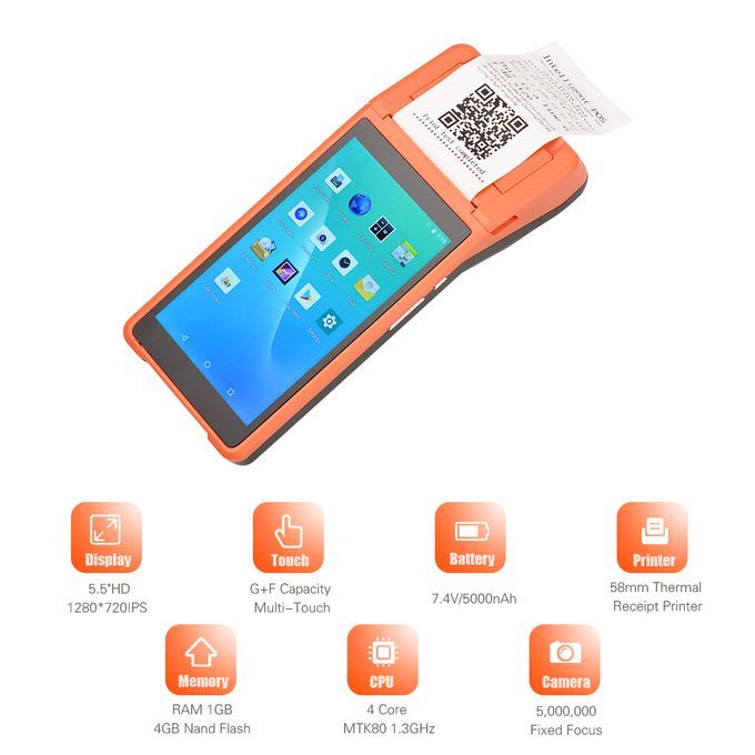 All In One Handheld PDA Printer Smart POS Terminal Wireless Portable Printers
