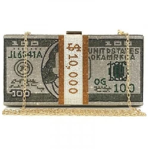 Dollar Inspired Clutch Purse