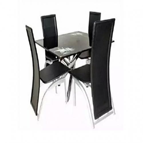 Modern Glass Dining Table With 4 Chairs ( Delivery Within Lagos)