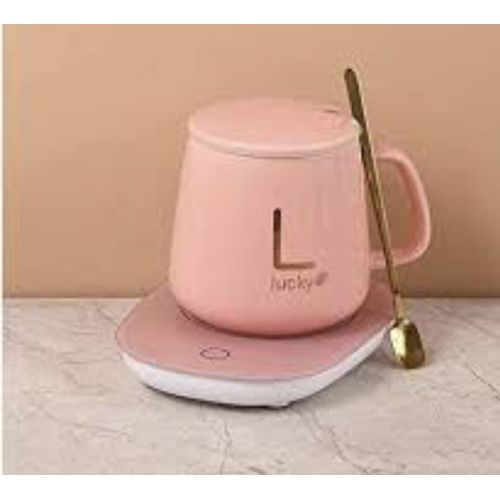 Coffee Cup Saucer Mug With Heating Pad