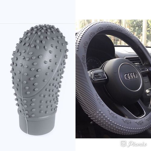 UNIVERSAL SILICONE STEERING WHEEL COVER + GEAR KNOB COVER