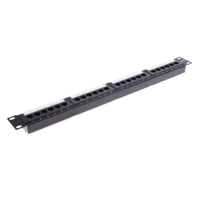 Cat Six Unshielded Network Patch Panel 24-port 19''Rack Mount T568B