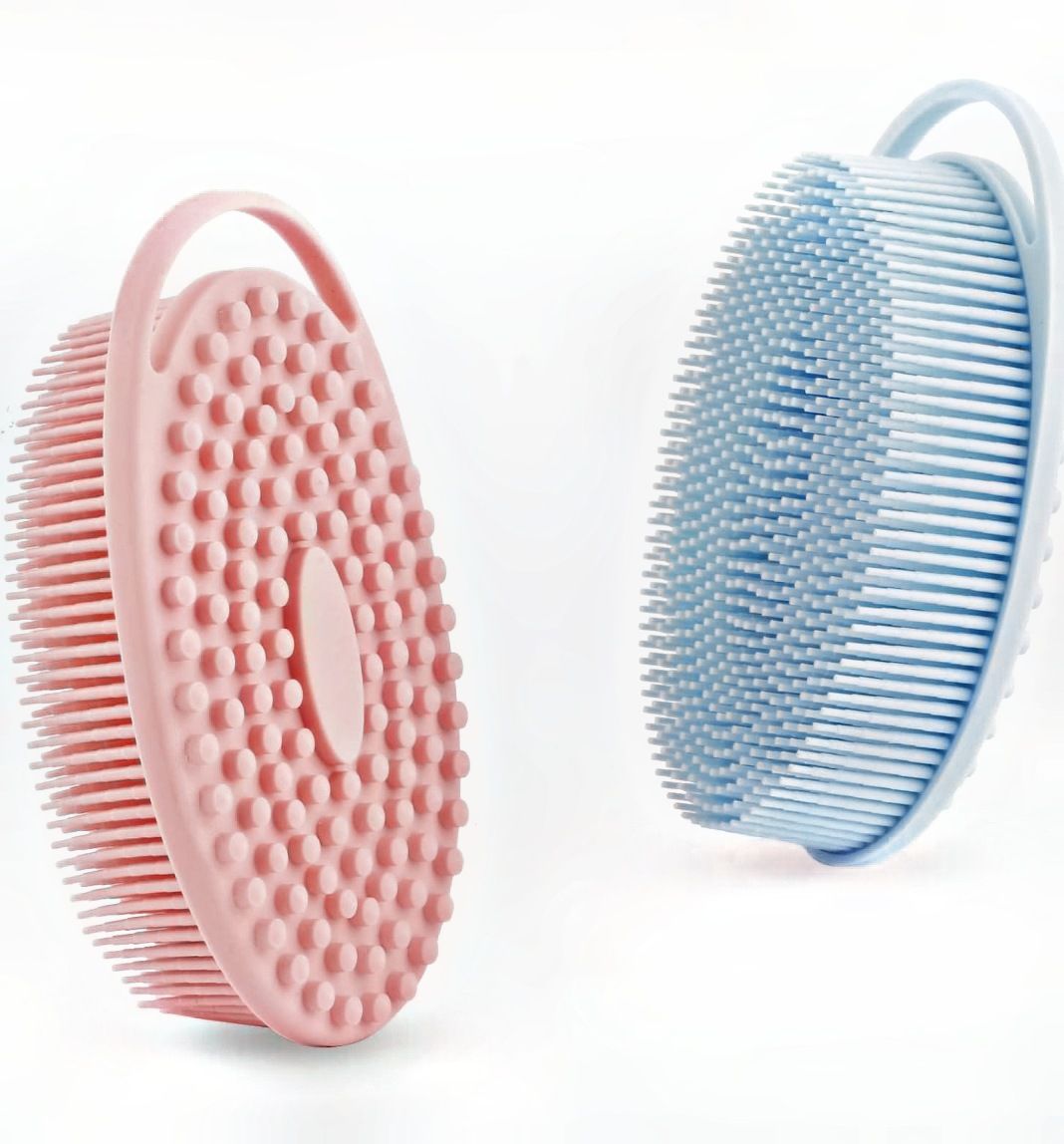 Silicone Body Exfoliating Bath  Brush/ Scrubber ( For Him & Her)2 PCS