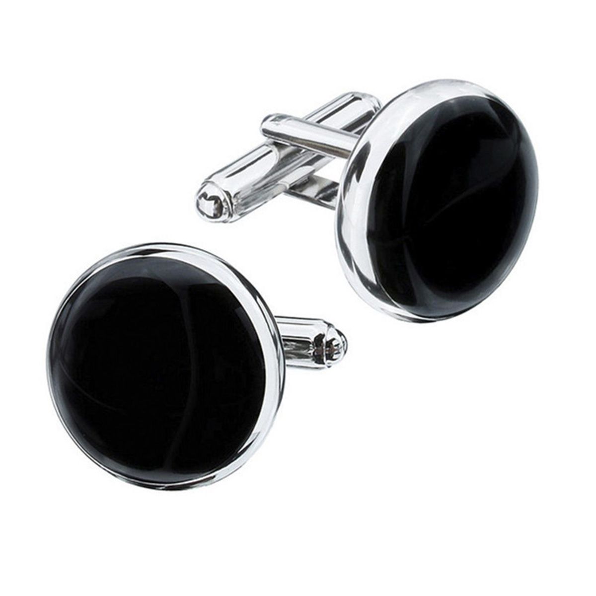 Premium Mens Cufflinks Studs Set Elegant Business for Wedding Silver