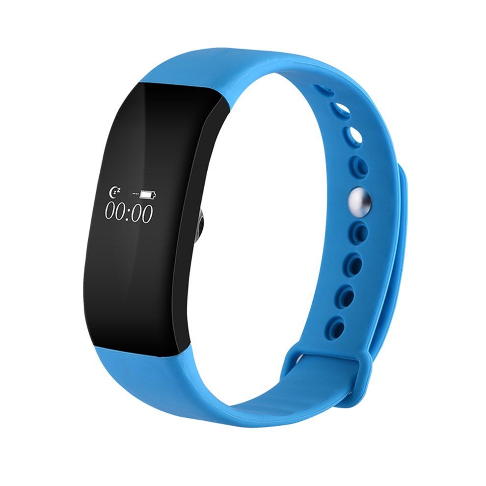 Waterproof Heart Rate Smart Bra Elet 4.0 Pedometer Sleep Monitor-blue-V66