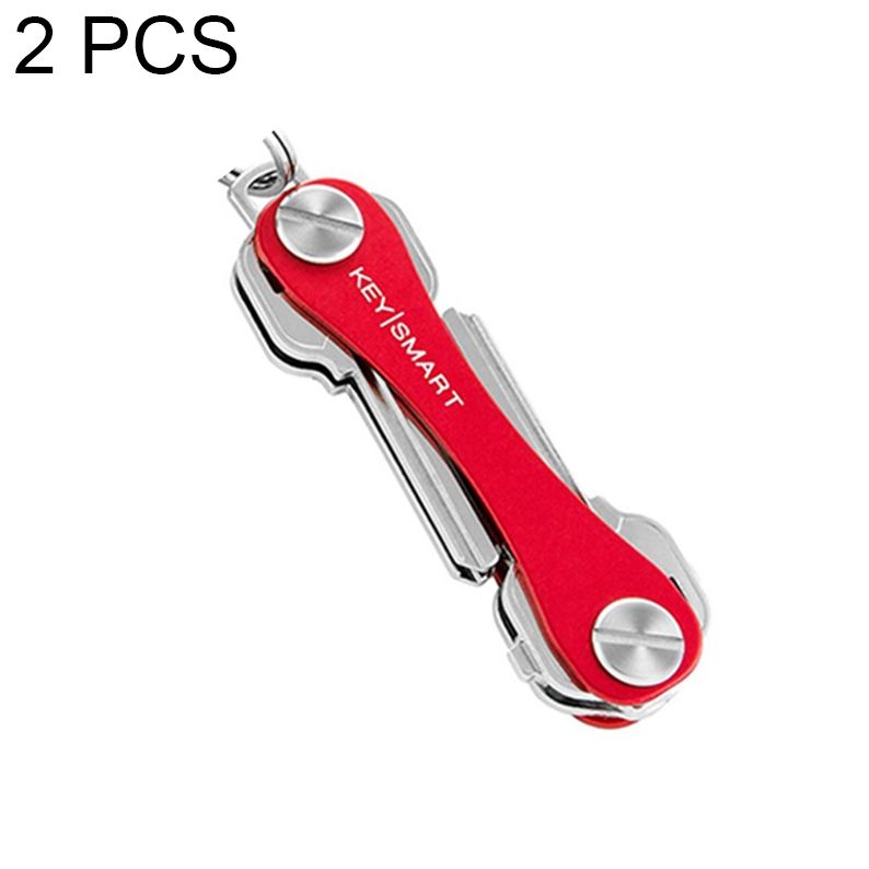 2 PCS QD-81 Large Capacity Metal Key Holder(Red)
