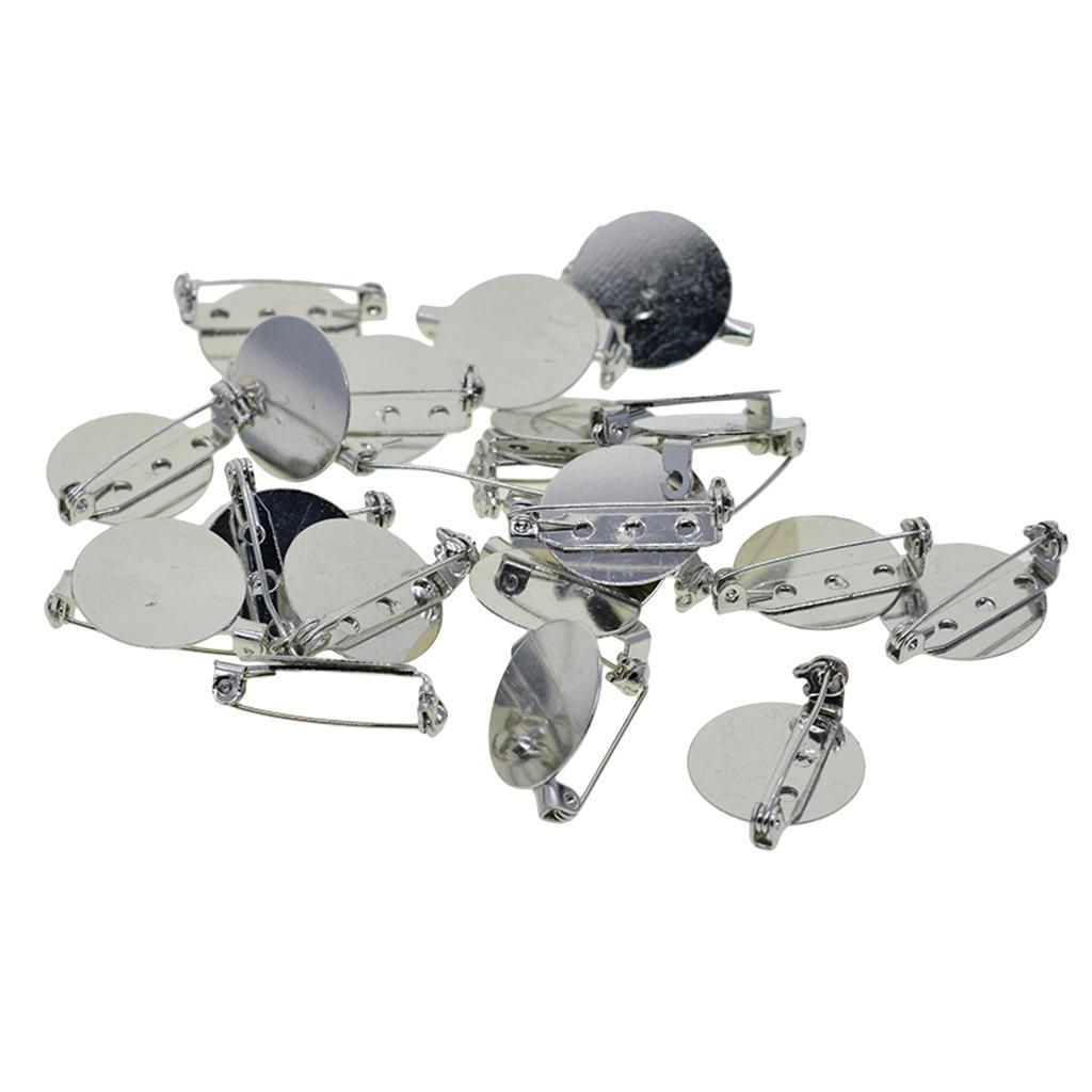 20PCS Extra Large Dual Brooch Pin Back Base Safety 20pcs,