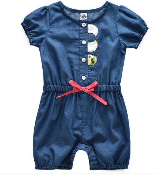 Baby Girl Denim  Playsuit Romper