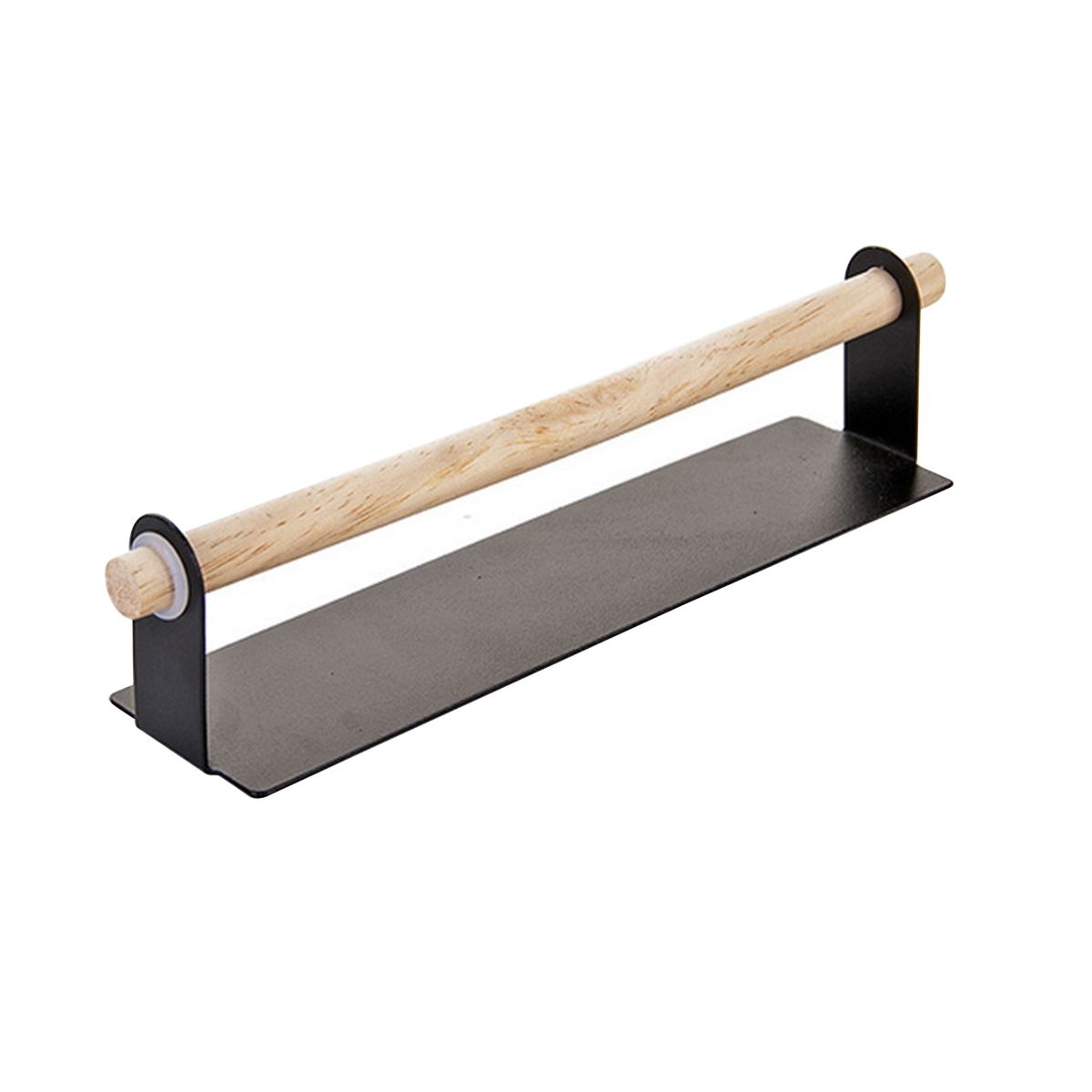 Wood Bath Towel Rack Bathroom Shelves Wall Mounted Nail-free