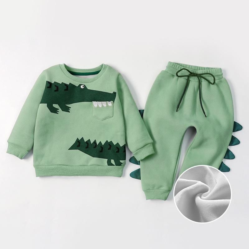 2023 Fleece Children's Suit European And American Style Children's Clothing Autumn