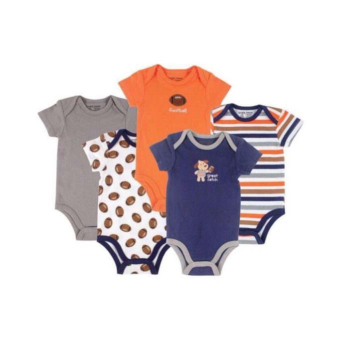 5 Pack Football Design Bodysuit