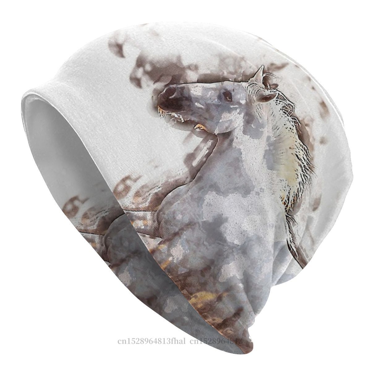 Bonnet Hats Galloping Horses Art Culture Men Women's Knitting Hat Running-Diamond J Color