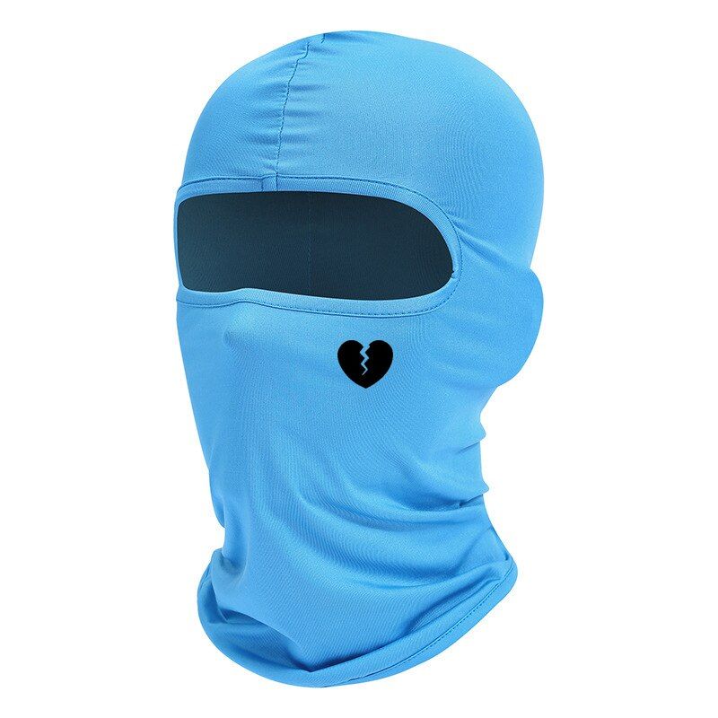 (Sky Blue)Mens Cycling Cap Balaclava Full Face Ski Mask Hood Hiking Camping Hunting Tactical M XXA
