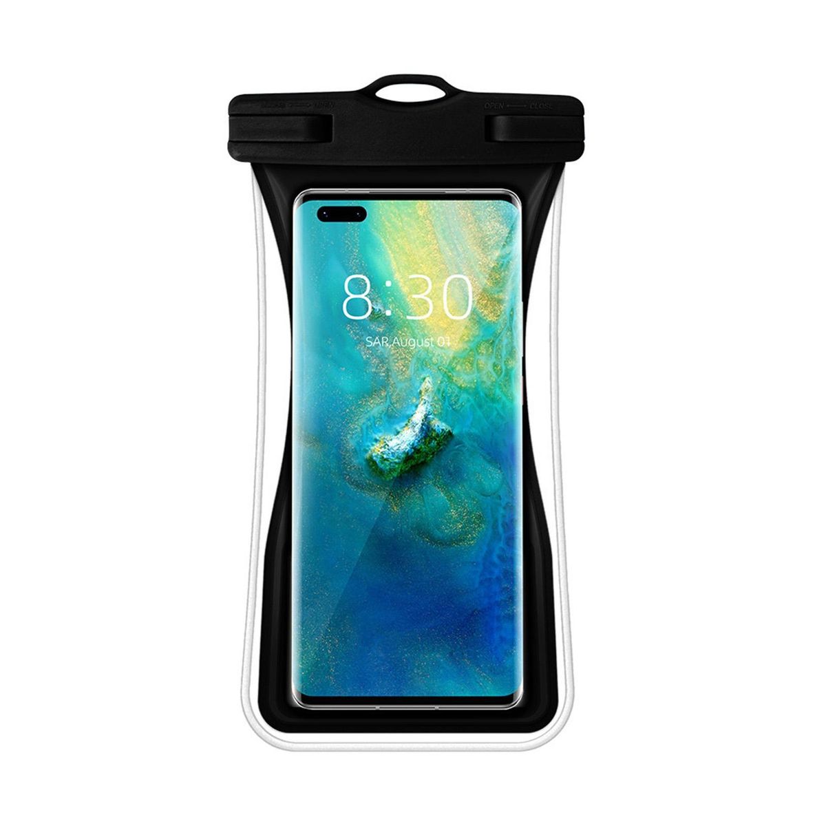 1 Set Phone Waterproof Case Rafting Water Park Mobile Phone Cover Black
