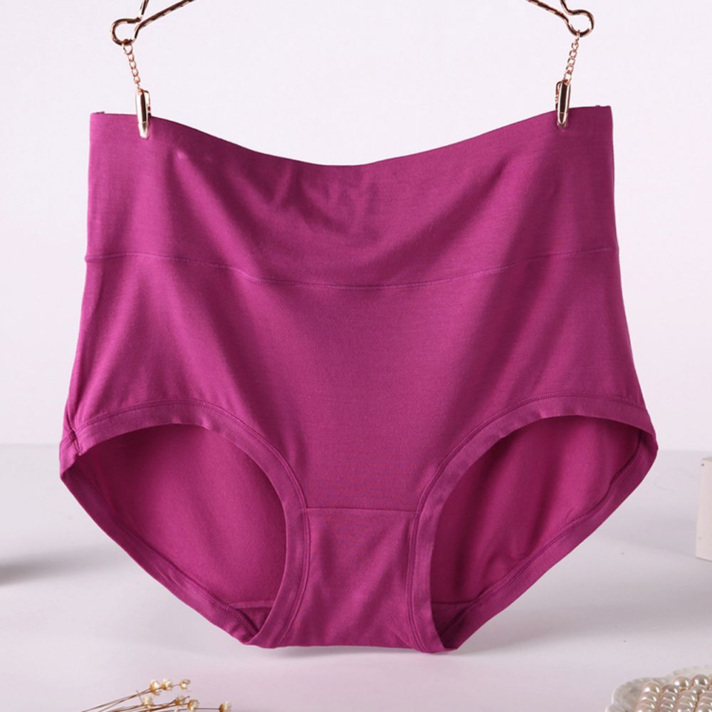(Purple)Amazing Fashion New Arrival Women's Plus Size Modal Panties Full Coverage Briefs Underwears SAB