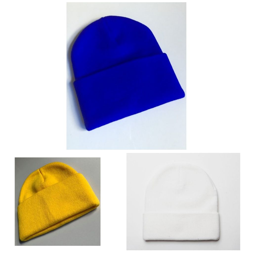 3in1 Luxury Unisex Head Warmer- Royal Blue, Yellow& White