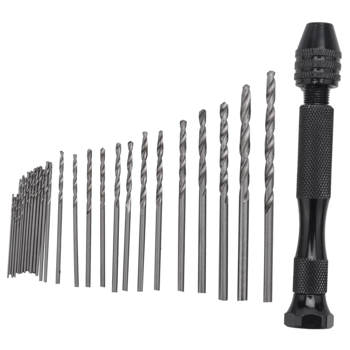Hand Drill Bits Set 31Pcs Hand Drill Set Precision Pin Vise -Mini Twist Drill Bits For Metal Wood Delicate Manual Work Electronic Assembling And Model Making Diy Drilling