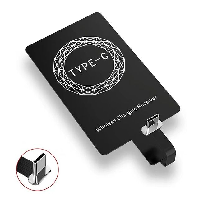 Support Micro Usb Type C Qi Wireless Charger Adapter Coil