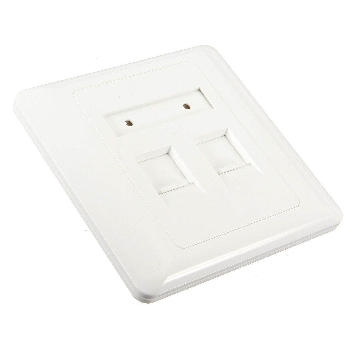 86 Type 2 Port Square RJ45 CAT6 Wall Flat Face Plate Ethernet Network Socket