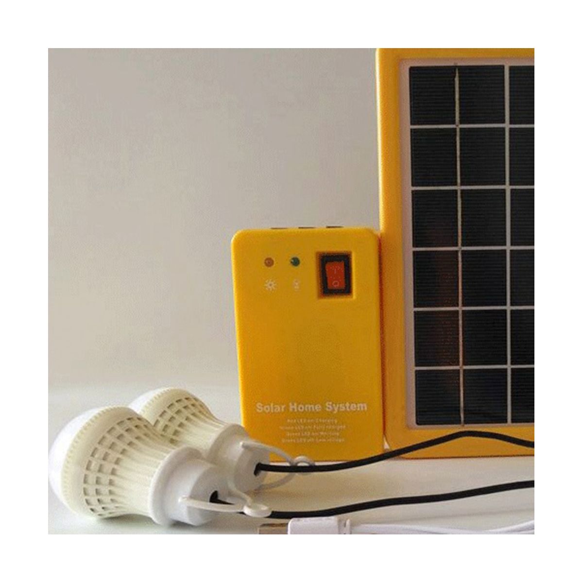 3W Solar Panel Light 2  Kit Solar System Energy Saving Solar Light Outdoor Indoor Rechargeable LED Light