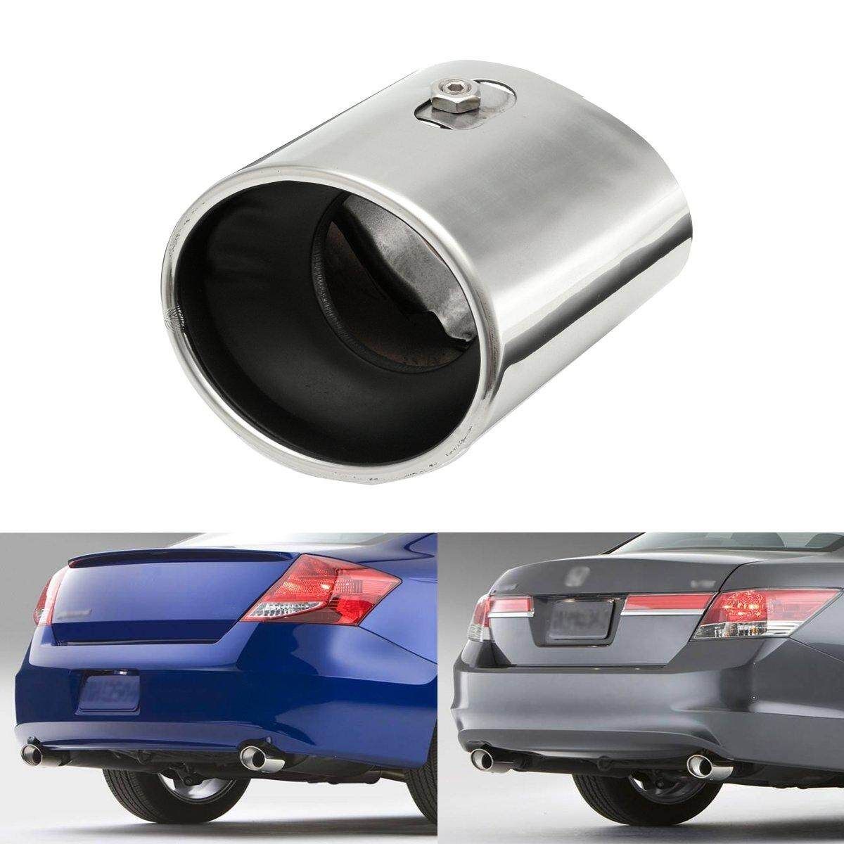 Chrome Stainless Steel Exhaust Muffler Tip Tail Pipe For 2008-2012 Honda Accord