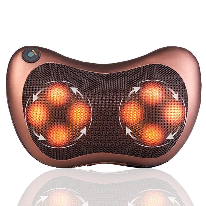 Massage Pillow Cervical Spine Leg Waist Gift Electric Massager Instrument Car Home Massage Pillow Manufactor Wholesale 8 head single button forward and reverse
