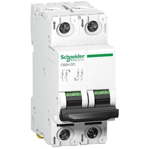 Acti9 C60H-DC - MCB - 2 Pole - 25 A - C Curve