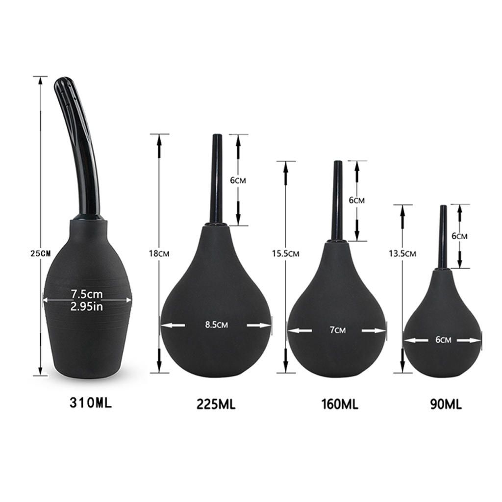 Soft 90ml 160ml 225ml 310ml  Douche Enema Bag Bulb 160ml Black