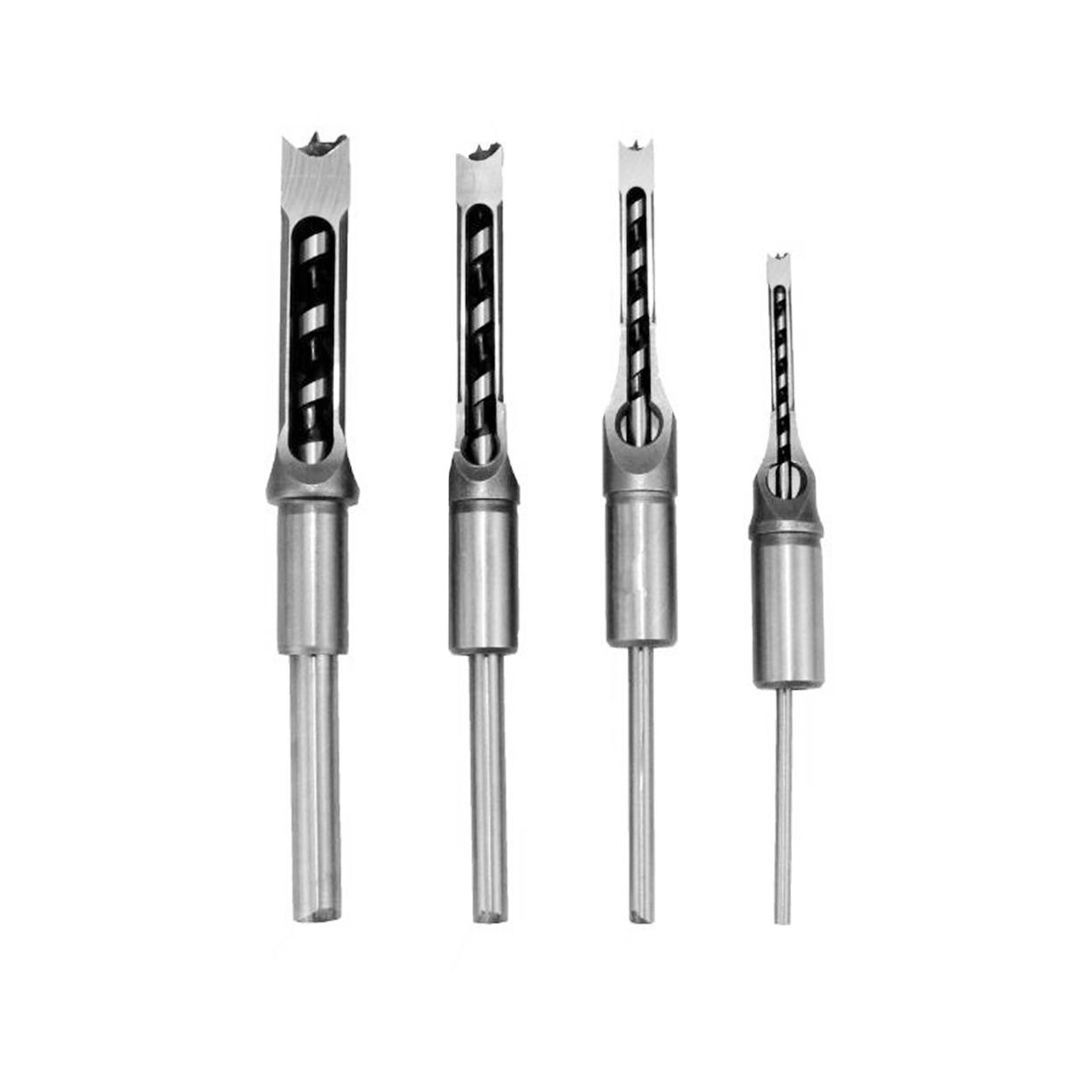 4pcs Square Hole Drill Bit Woodworking Hole Mortising