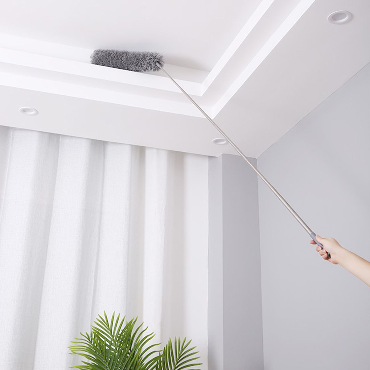 Microfiber Duster Long Telescopic Rod Flexible Head Home
