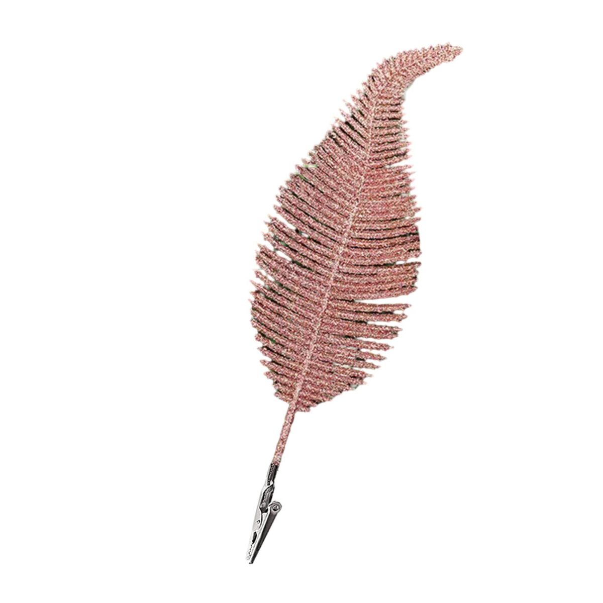 Christmas Tree Pendant Vibrant Plastic Feather Clips Festive Christmas Pink