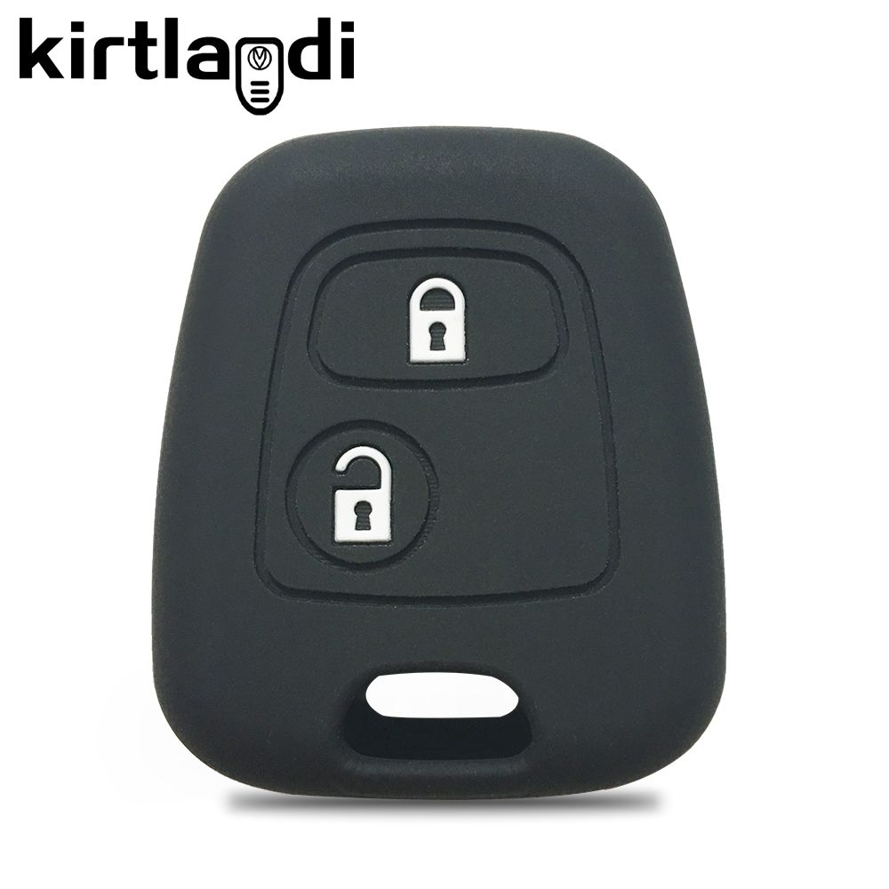 Silicone Key Cover For Peugeot 206 106 107 406 207 307 Citroen Berlingo C1 C2 C3 C4 Xsara Picasso For Toyota Aygo Car Key Case-1PC Black