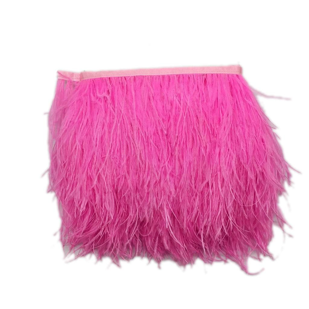 Ostrich Feather Sewing Appliques Decor Clothing Dancer DIY Deep Pink