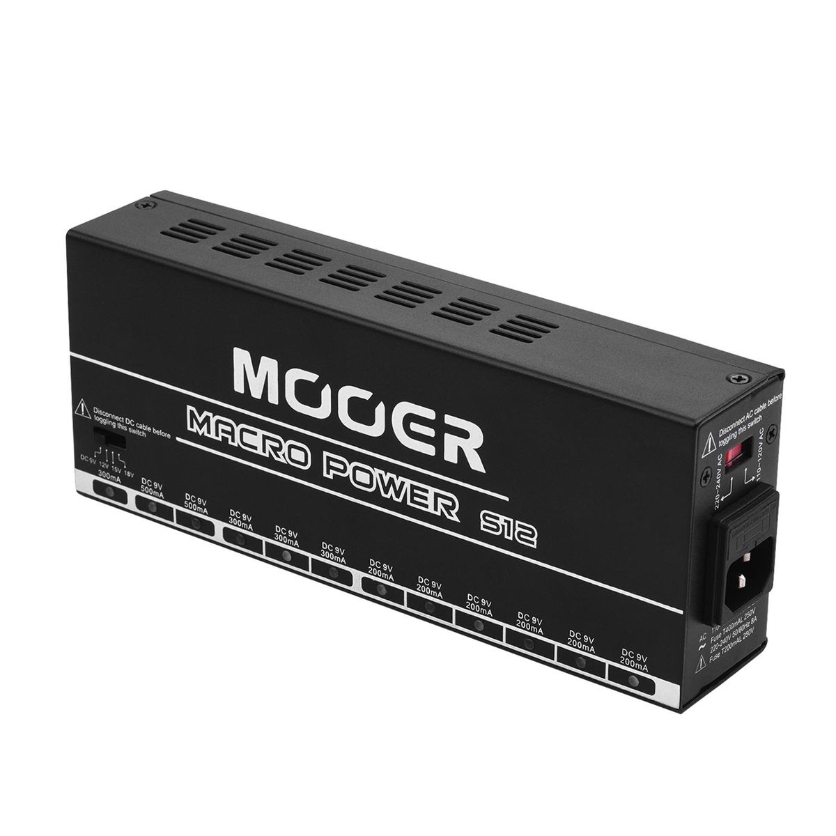 MOOER MACRO POWER S12 Professional Guitar Effect Power Supply Station Distributor 12 Isolated DC Outputs 9V/12V/15V/18V Metal Shell
