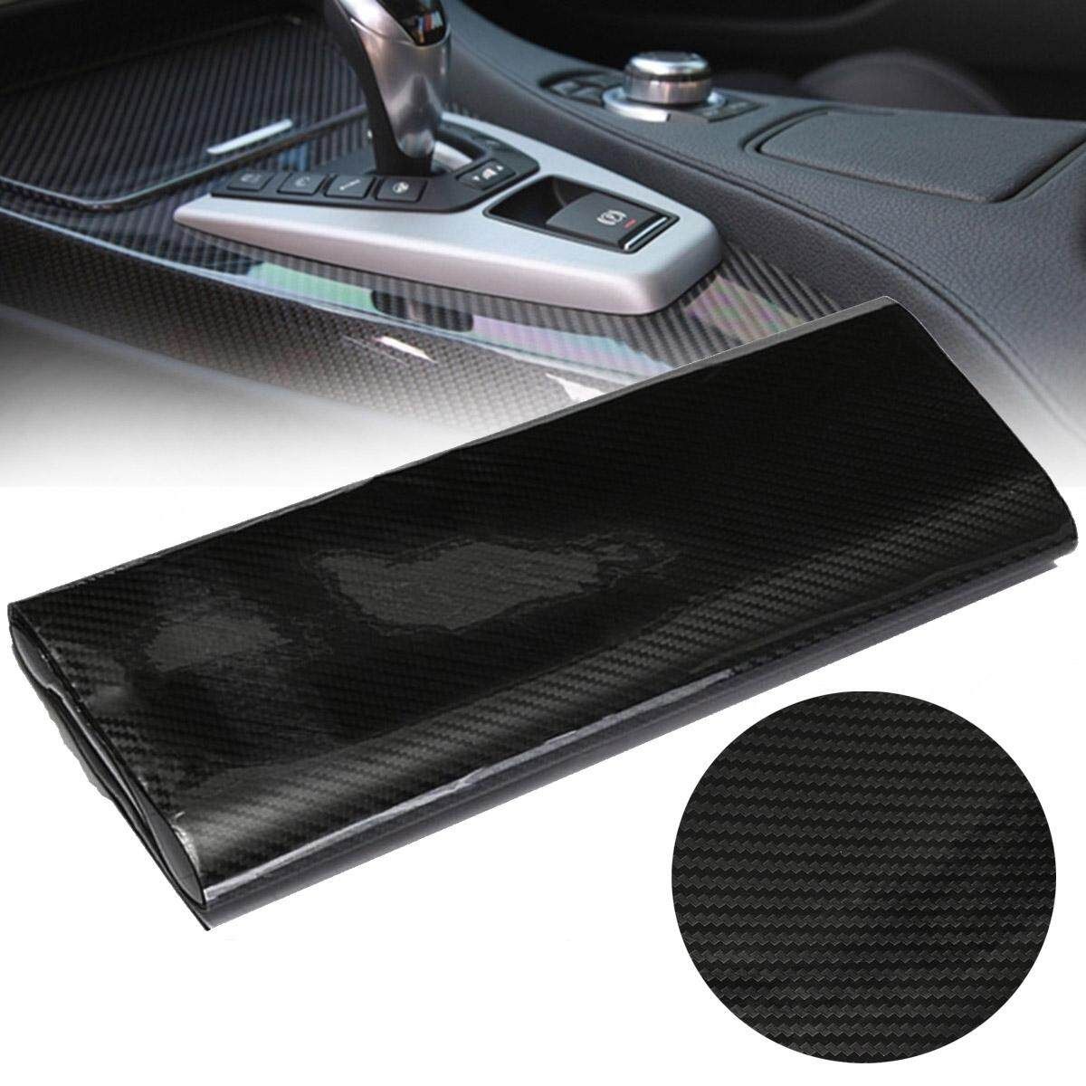Car 5D Black Self-adhesive Carbon Fiber Stickers Car Modified Film 30x152cm