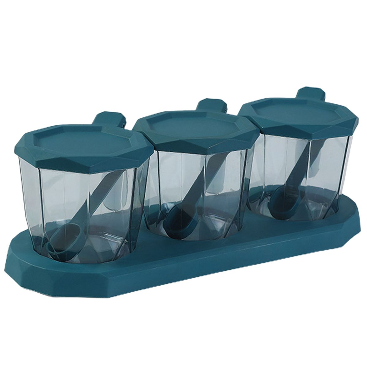 Spice Bottle Transparent Transparent Spice Organizer Blue