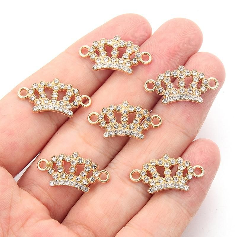 10pcs/pack Crystal Crown Life Tree Connector Charms For Unisex Jewelry Making Bracelet Earrings Accessories Craft DIY Handmade