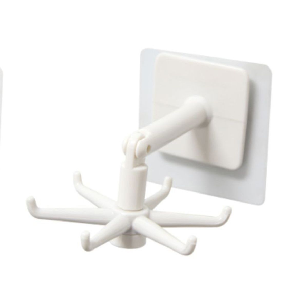 Rotatable Hook 360-degree Rotatable Six-claw Spoon Hanger White