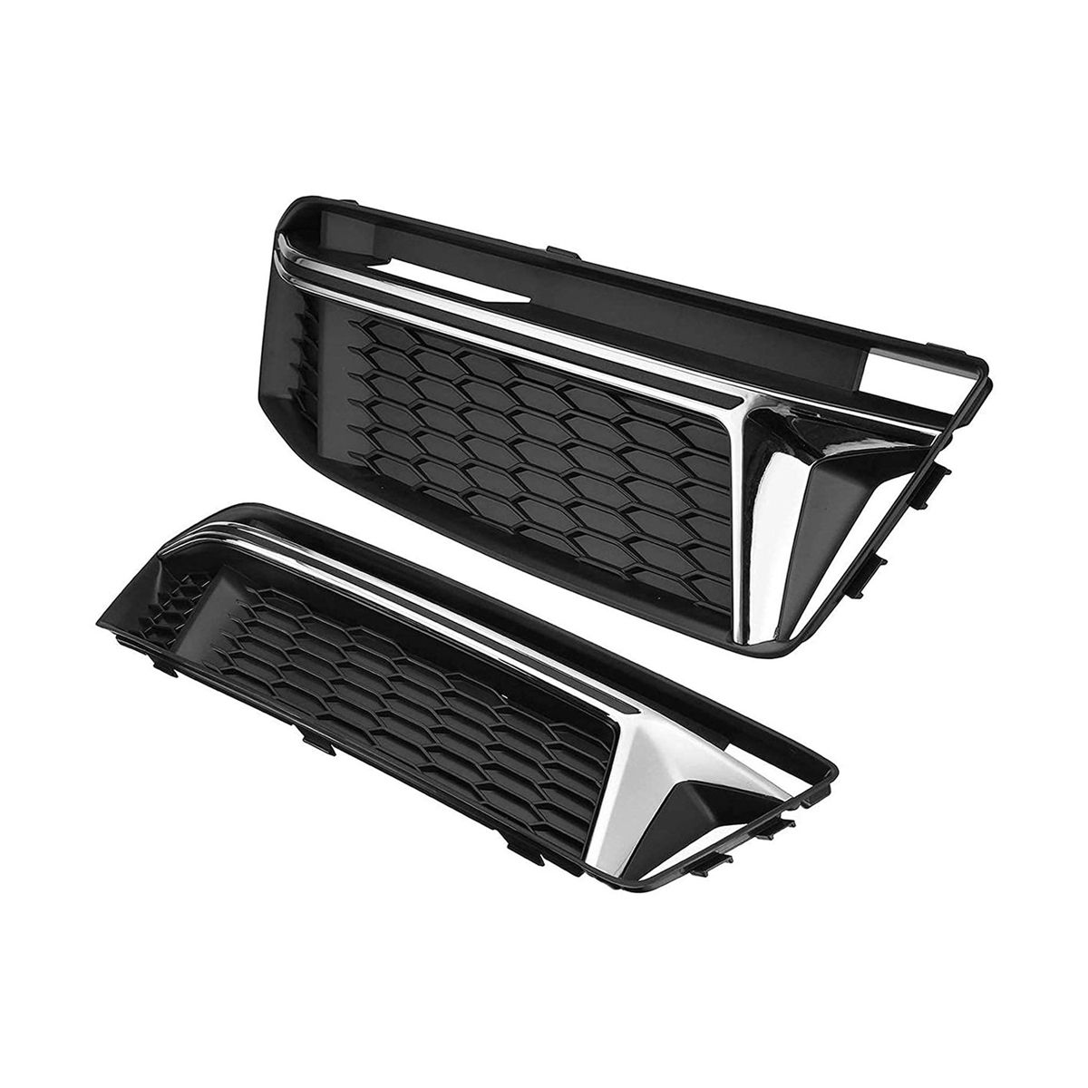 8W0807681K 8W0807682K Fog Light Grille Fog Light Frame Bumper Honeycomb Lower Grid Grille Auto for Audi A4 B9 S-Line S4