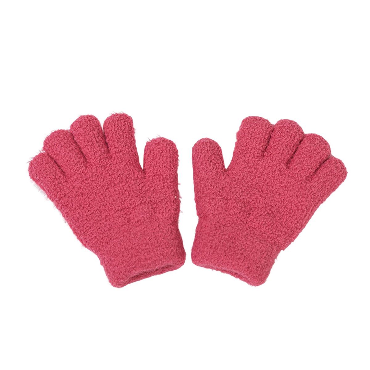 1 Pair Children Winter Skiing Boys Girls Rose Red