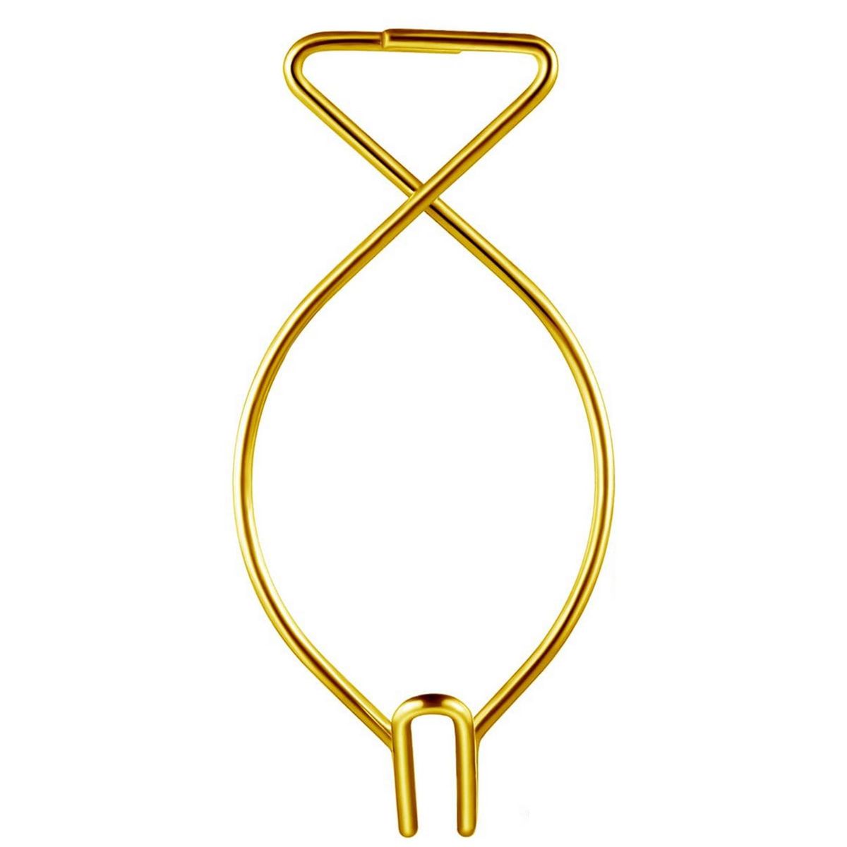 50-piece Ceiling Hook Set Spacesaver Steel Ceiling Hooks for Easy Golden