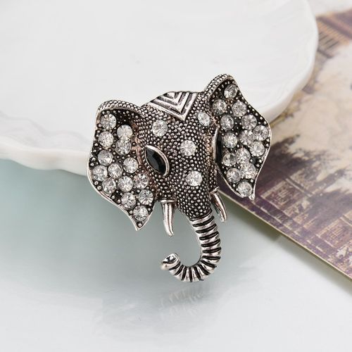 Wolf Head Suit Lapel- Silver