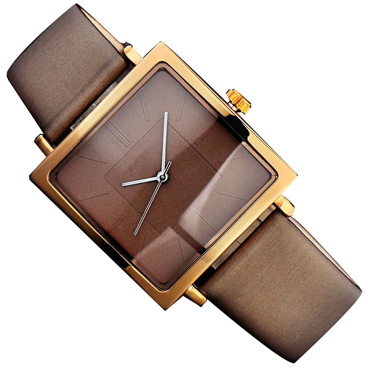 Watch No Numbers Style Comfortable To Wear Faux-Brown