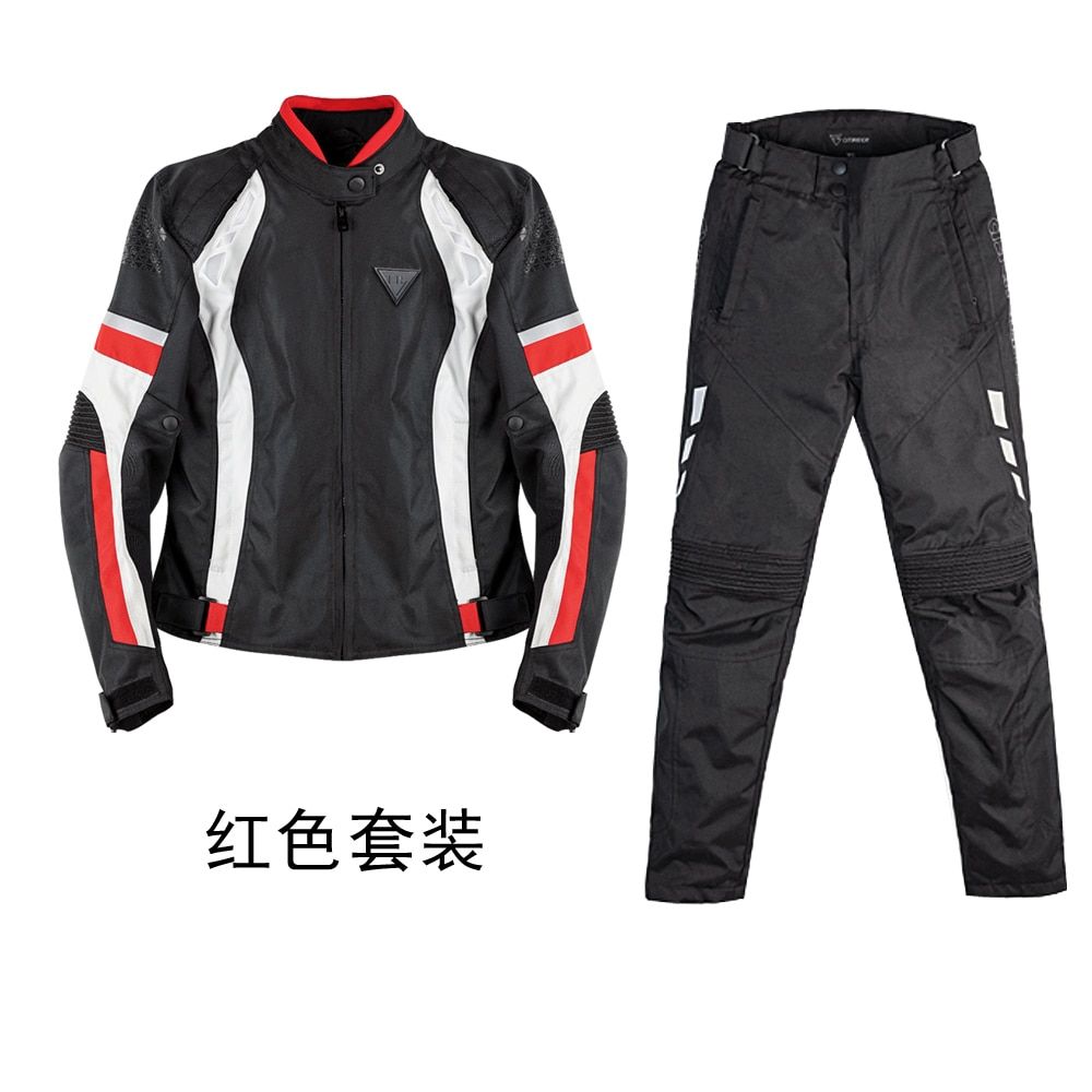 Modern Women Motorcycle Jacket Pants Summer Lady-Red Jacket Pant
