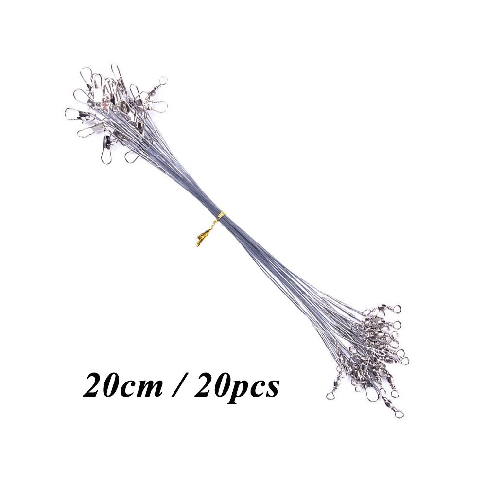 Colors Accessory Leader Leadcore Line Leash With Olta 3 Steel 10/15/20/30cm Swivel Fishing Fishing 20pcs/lot Anti-bite Wire
